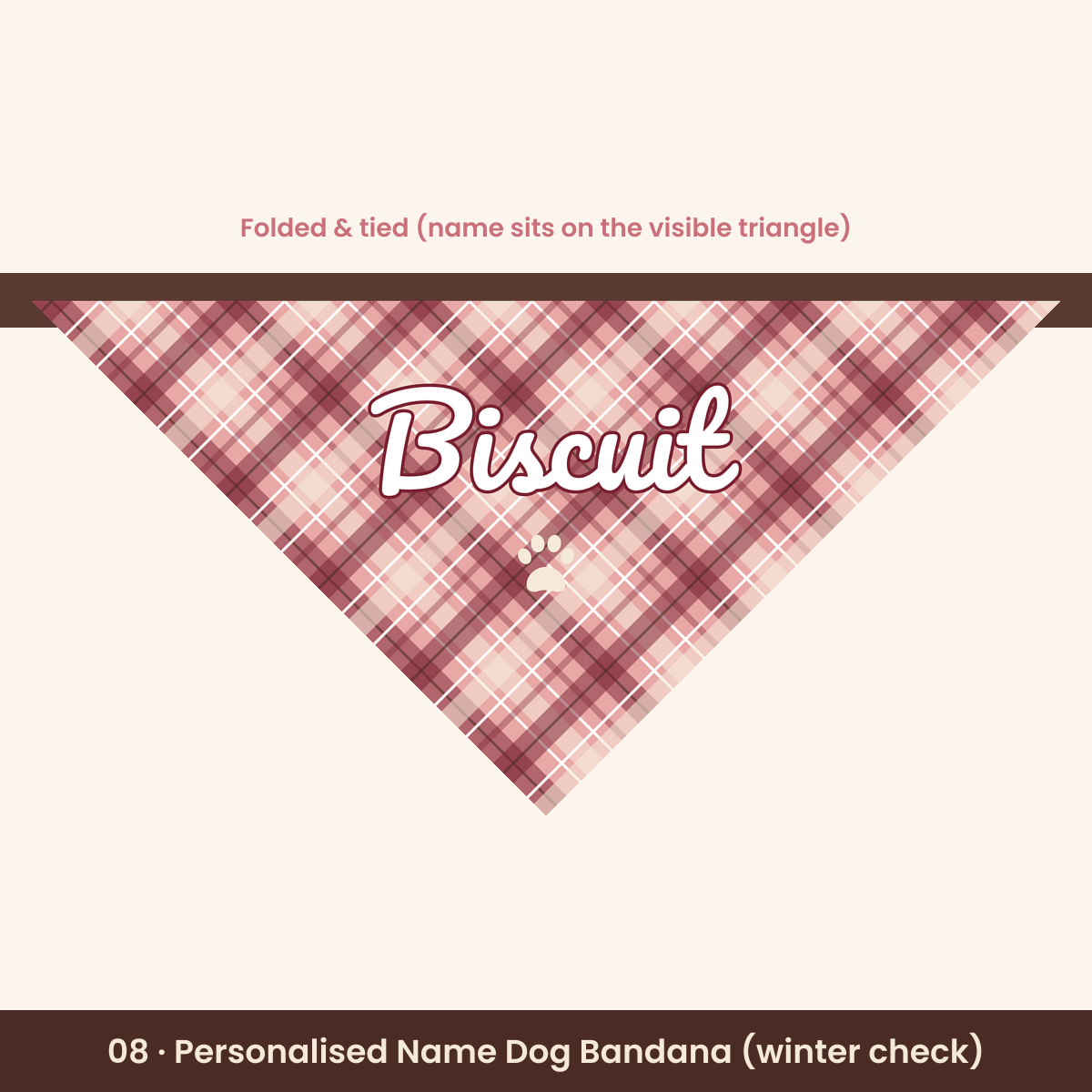 Personalised Name Dog Bandana